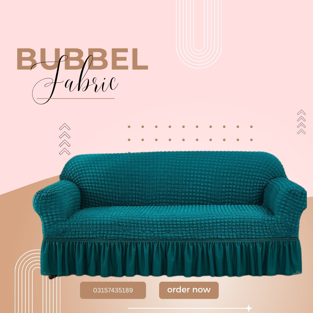 Ruffled Seersucker Sofa Cover (Bubble Fabric)
